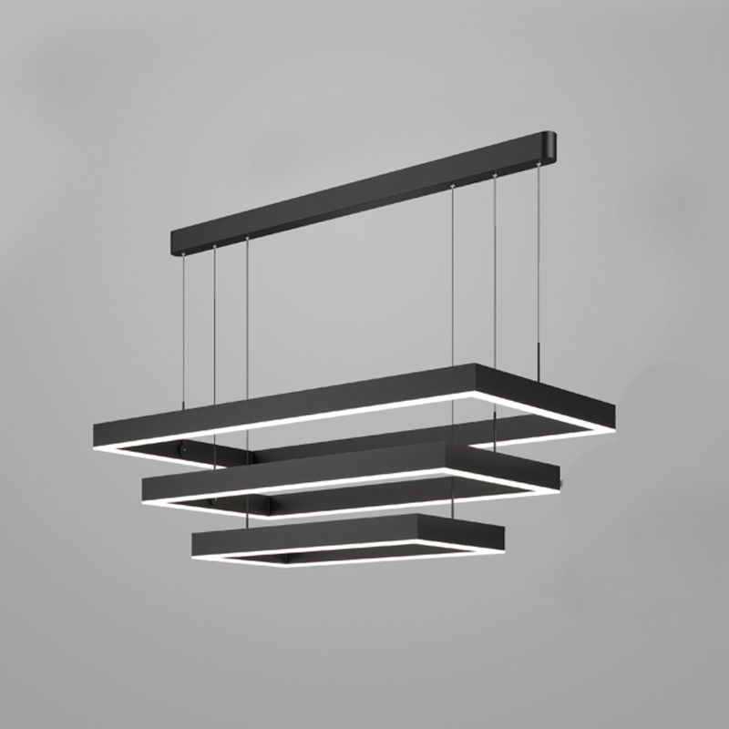 Multiple Squares Chandelier Lights Modern Black Chandelier Metal Orb Chandelier