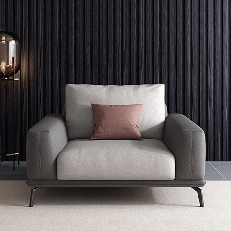 Faux Leather Pillow Back Sectionals/Sofa with Square Arm for Living Room
