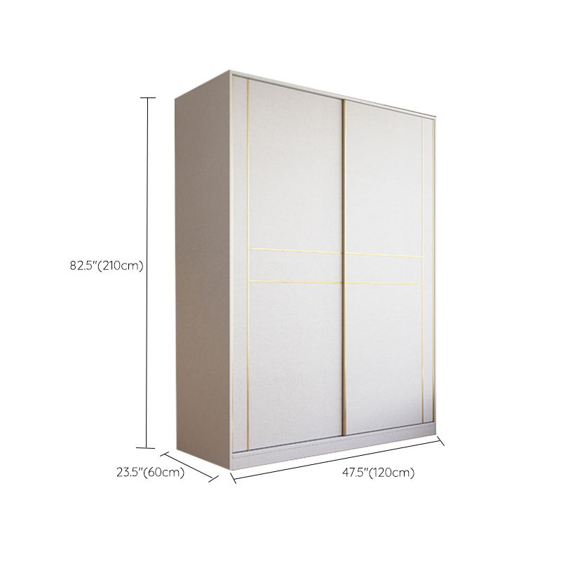 Sliding Wardrobe Armoire with Drawer Wooden Wardrobe Closet for Home