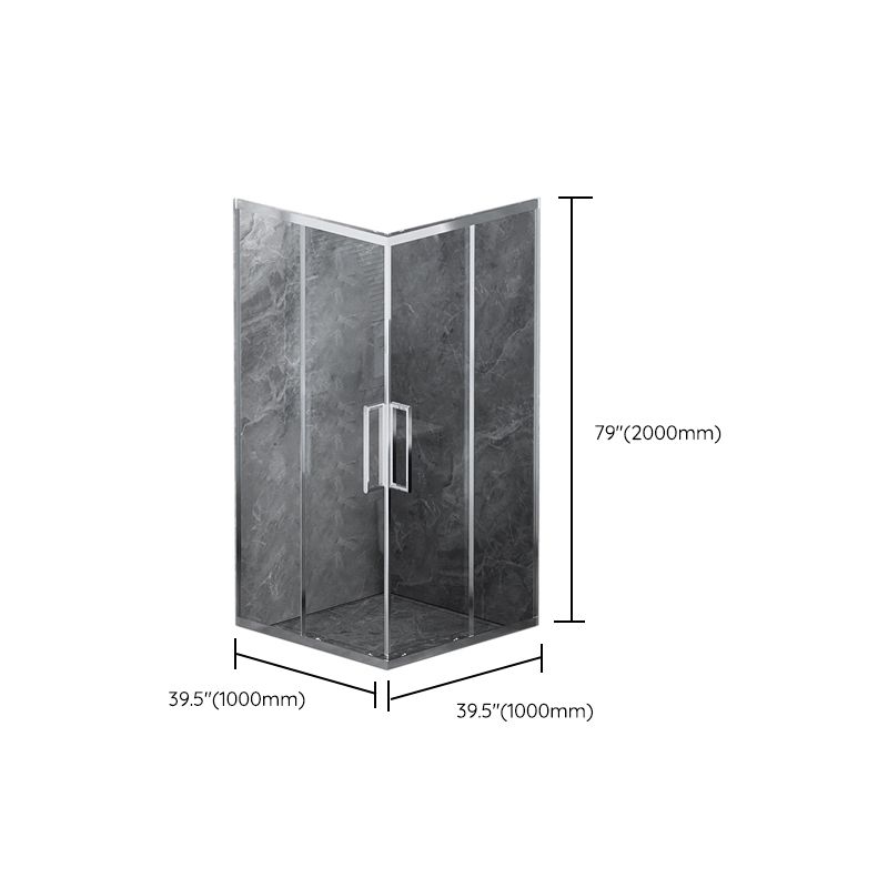 Aluminum Alloy Tempered Glass Shower Door Simple Shower Screen