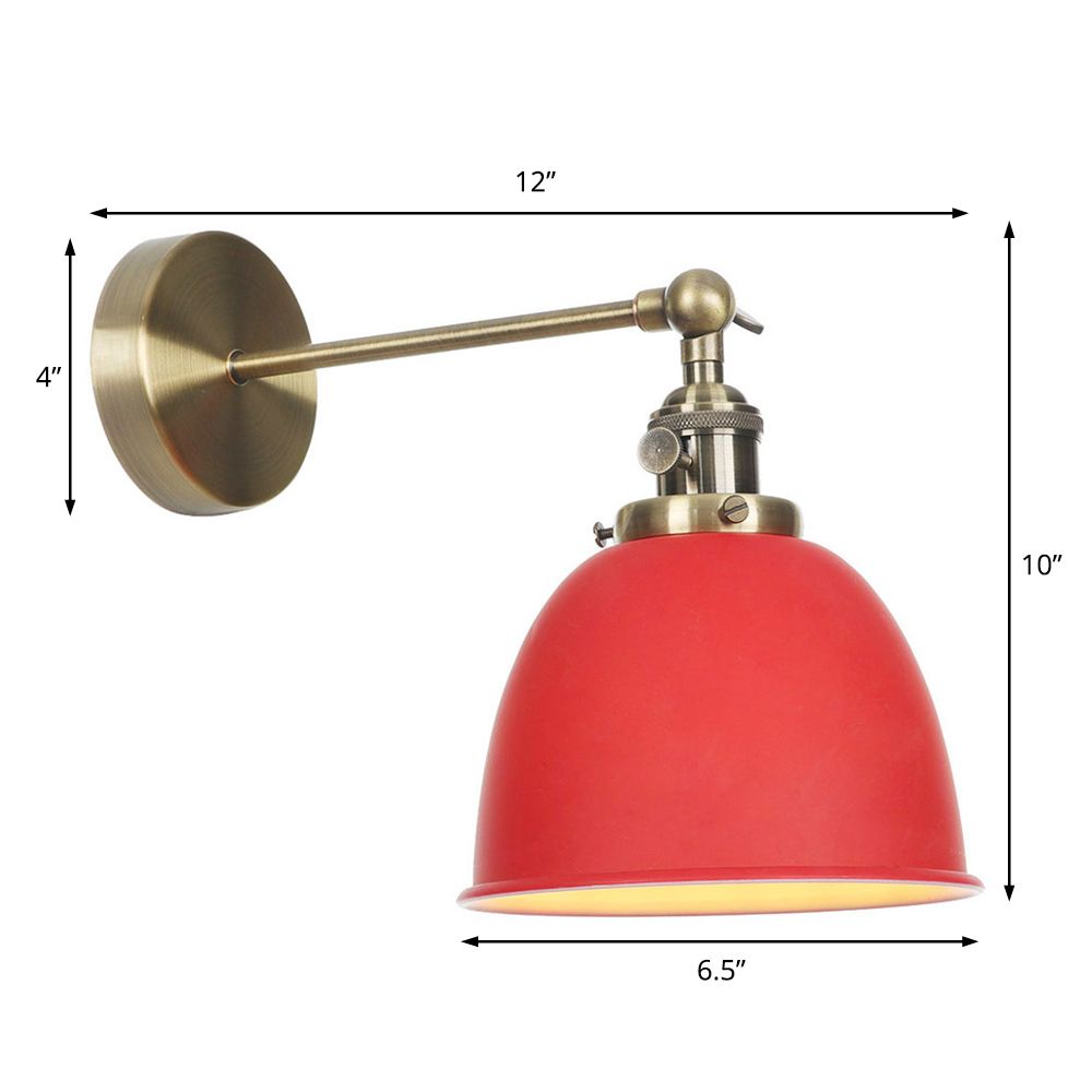 1 Glühbirnenkaum Schattenlampe Industrie Schwarz/Grau/Weiß -Metall -Wandmontage Licht für Schlafzimmer