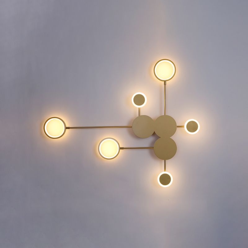 Sputnik Wall Sconce Postmodern Metal 6-Head Living Room Wall Mounted Light