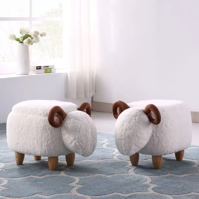 White Modern Standard Trea Resistant Sheep Shape Standard for Living Room