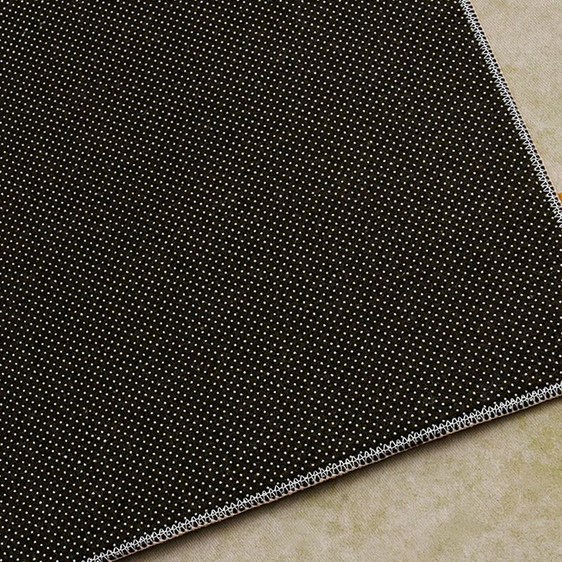 White Modern Rug Polyester Color Block Rug Non-Slip Backing Rug for Sitting Room