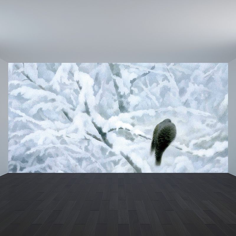 Winter Tree Scene Mural Wallpaper Modern Decorative Girls Room Wall Art, Made to Measure