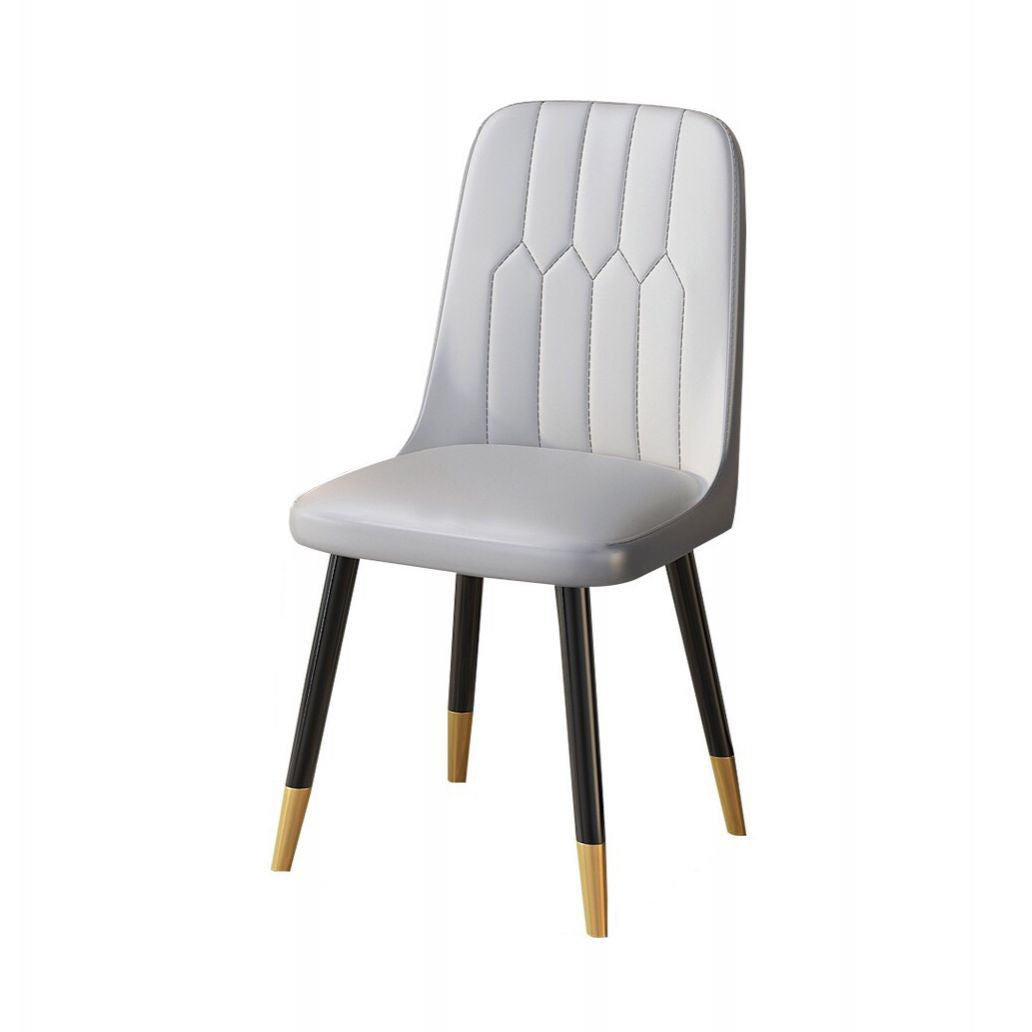 Traditional Sintered Stone Top Dining Set with 4 Black Metallic Legs for Dining Furniture