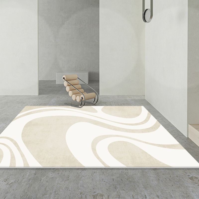 Tapis moderne de couleur claire, en Polyester, imprimé abstrait, avec support antidérapant, pour la décoration de la maison