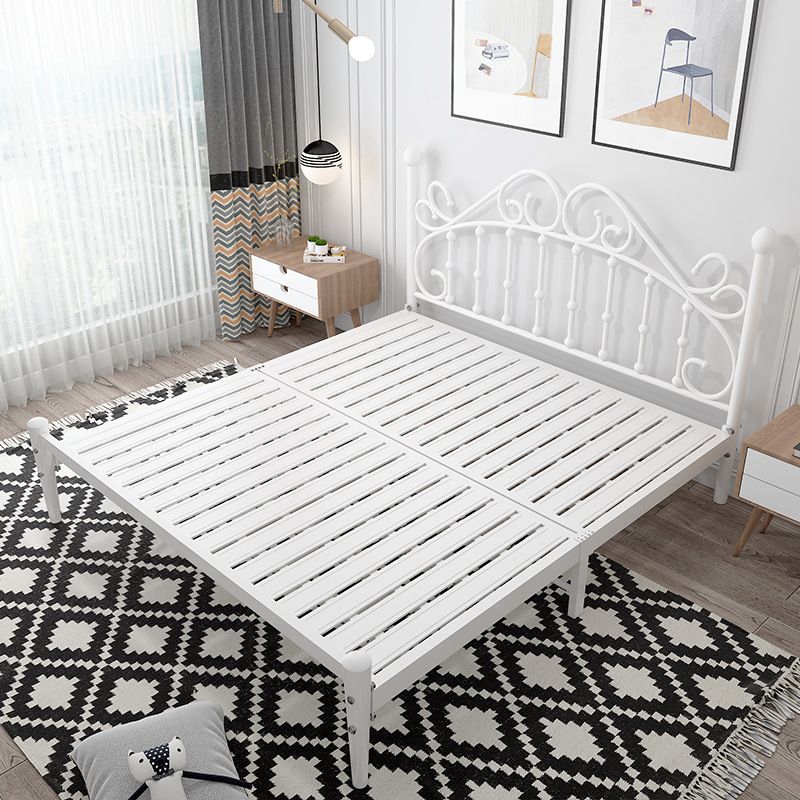 Contemporary Style Standard Bed Metal Bed Frame with Headboard