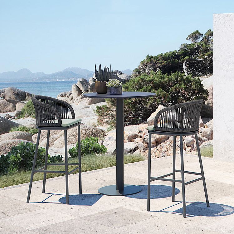 Industrial Round Bar Table Set 1/3 Pieces Metal Bar Table Set for Outdoor