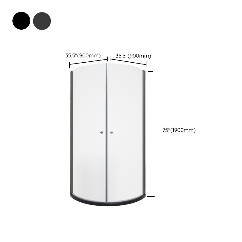 Hinged Door Shower Enclosure Tempered Glass Semi-Frameless Shower Enclosure