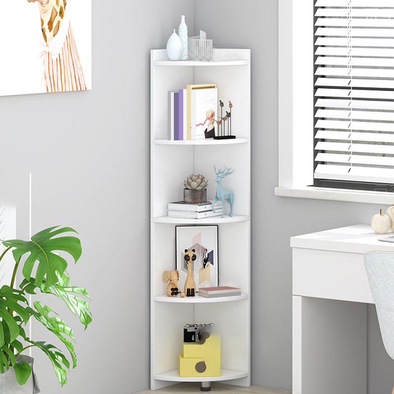 Closed Wooden Bookshelf Modern Minimalist Home Living Room Corner Bookcase