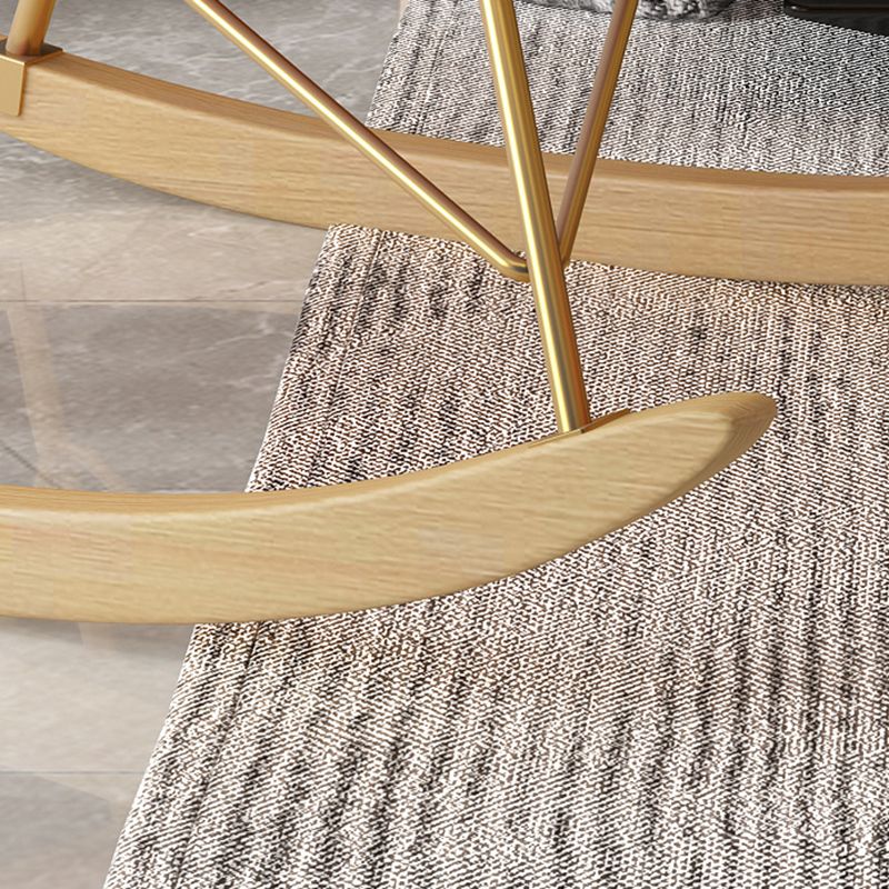 Glam Style Mother Feeding Sofa Rocking Chair Indoor Rocking Chair with Ottoman