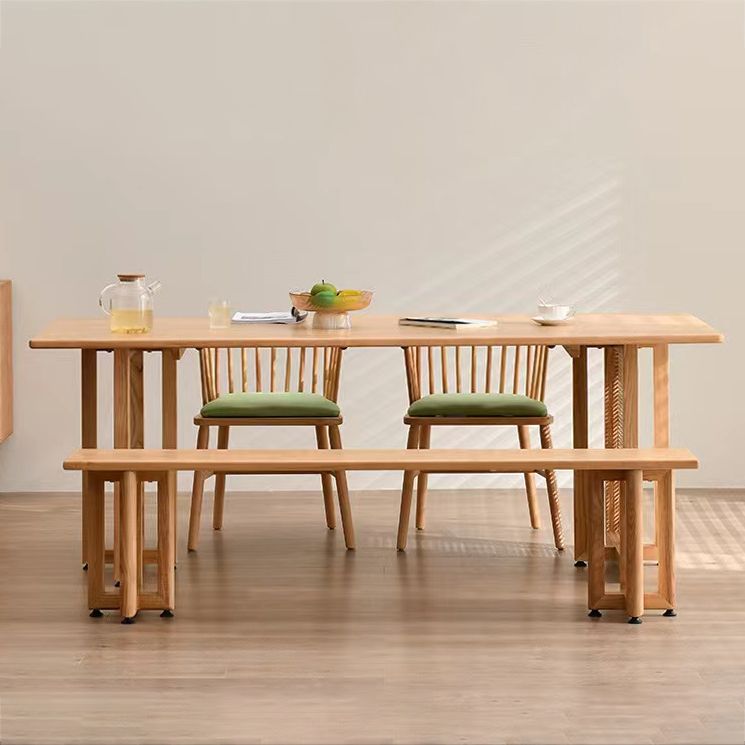 Modern Solid Wood Dining Set 1/2/3/4/5 Pieces Dining Furniture