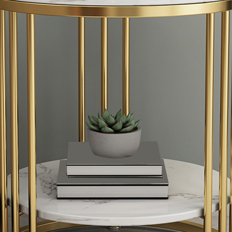 Minimalist Round Corner Table Frame Sofa Side Table for Living Room