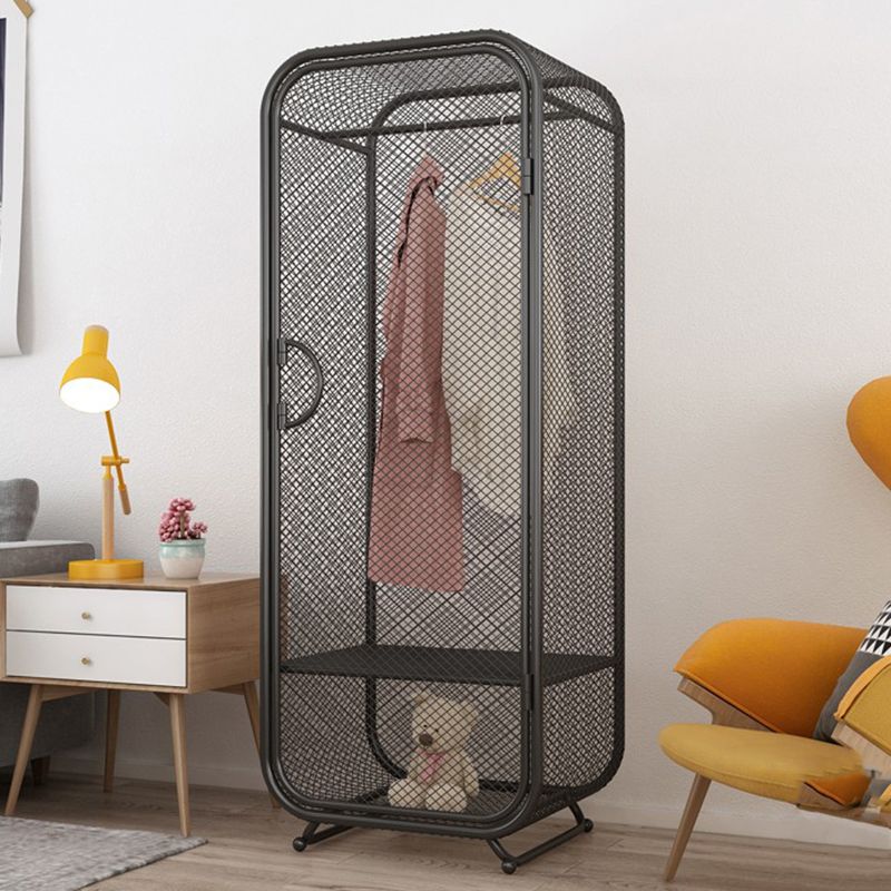Modern Metal Storage Cabinet for Bedroom Matte Finish Cabinet