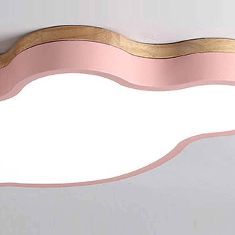 Nordic Simple Flush Ceiling Light Colorful Cloud LED Flush Mount Lighting for Bedroom