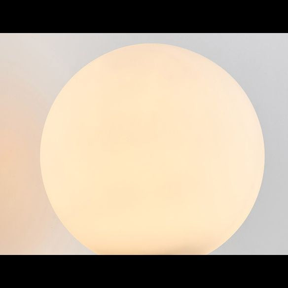 Modern Style Wall Mount Light White Ball Glass Shade Sconce Light for Bedroom Corridor