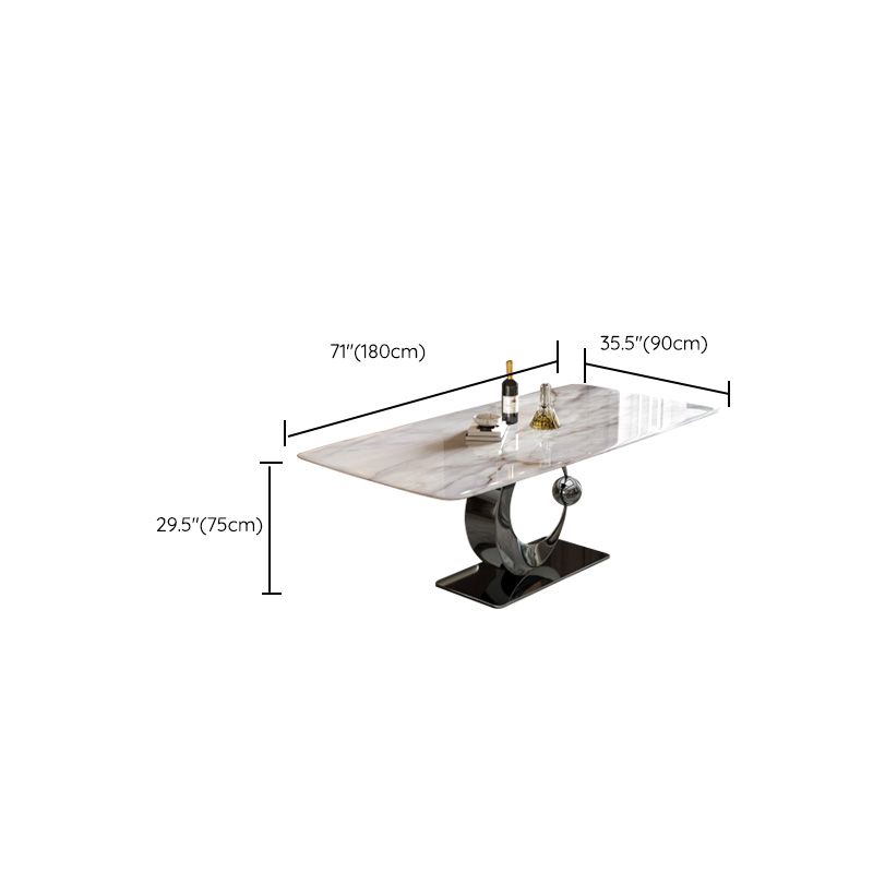 Rectangle Dining Room Table Pedestal Dinner Room Kitchen Table