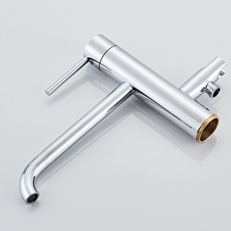 Modern Floor Mounted Metal Freestanding Tub Filler One Handle Freestanding Tub Filler Trim