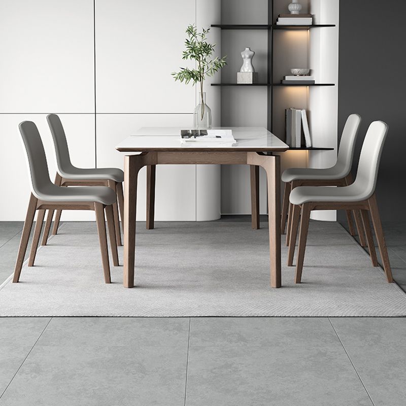 Faux Leather Modern Side Chair Parsons Chair with Upholstered