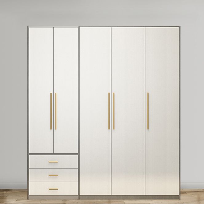Hinged Wardrobe Armoire Modern Engineered Wood Storage Cabinet