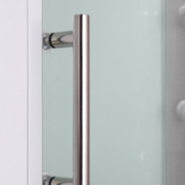 Round Tempered Glass Shower Stall Easy Clean Glass Shower Stall