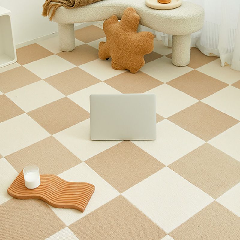 Modern Loose Lay Carpet Tile Checkered Carpet Floor Tile for Living Room