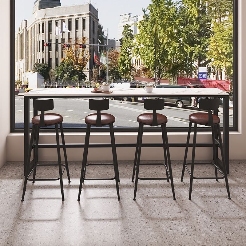Black Contemporary Counter Height Stools Low Back Bar Stools