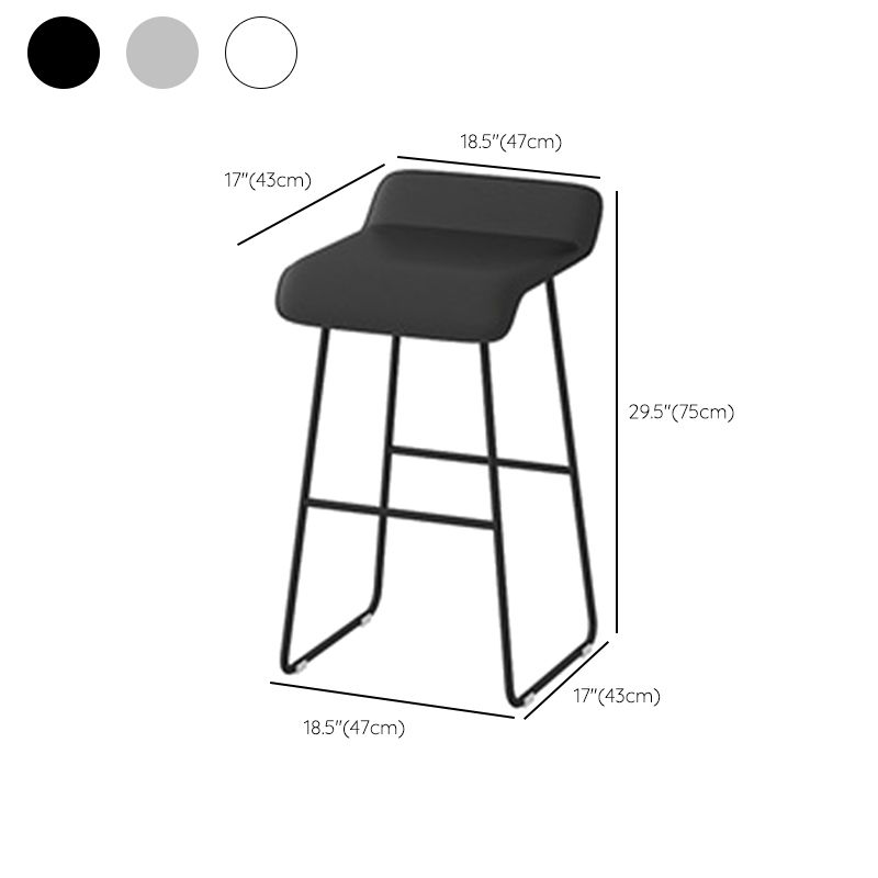 Modern Style Bar-stool Solid Wave Seat Counter Bar Stool with Metal Legs