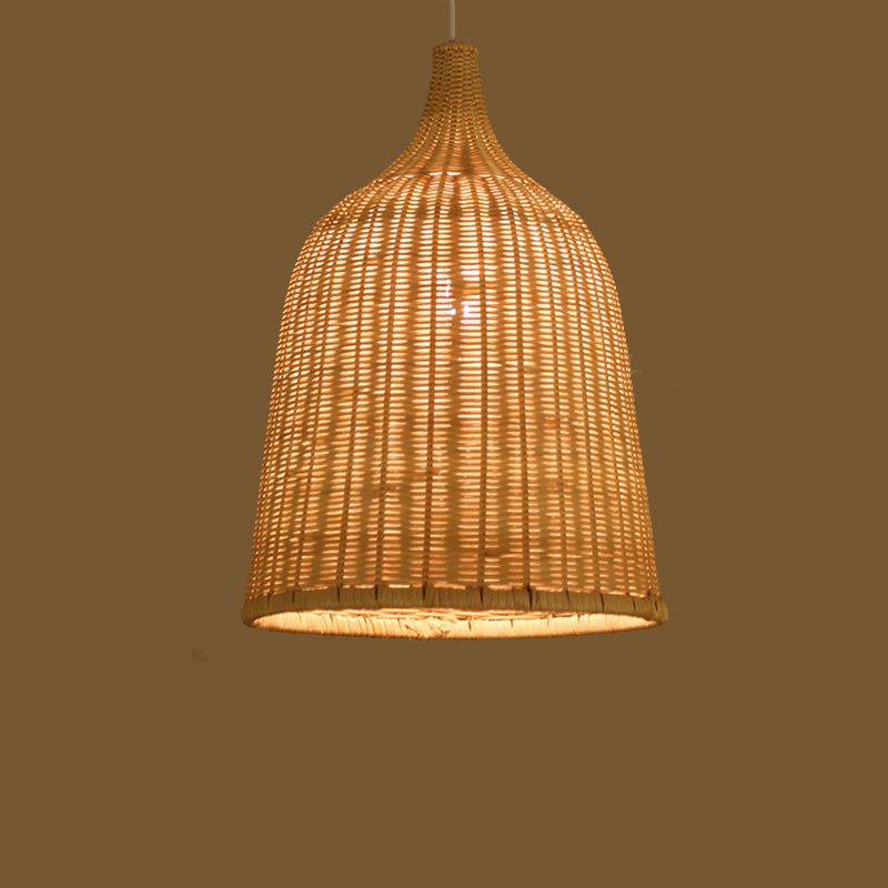 Rattan Hanging Light Modern Style Pendent Lighting Fixture for Sitting Room