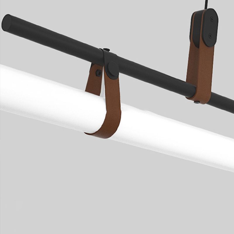 Modern Style Linear Shape Island Light Metal 1 Light Pendant Light