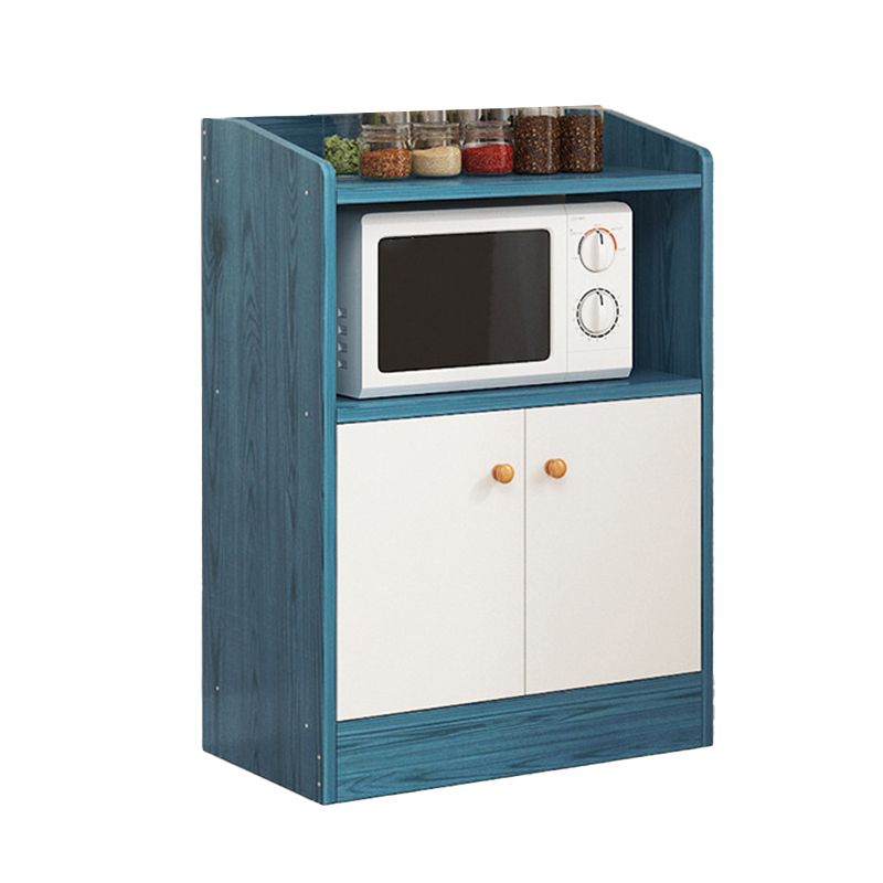 Modern Knobs Side Cabinet Rectangle Wood Storage Cabinet with Drawer