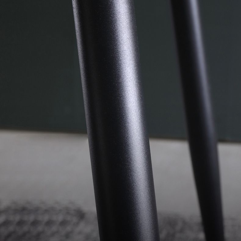 Industrial Dining Table with Black Stone Rectangle Dining Table for Kitchen