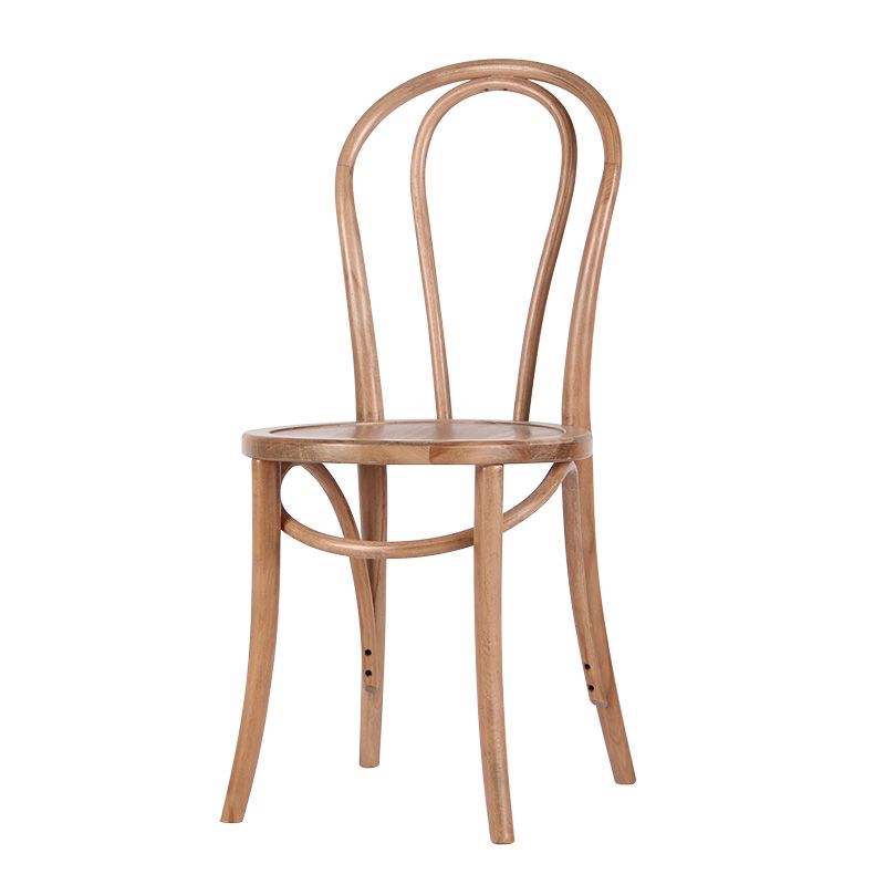 Farmhouse Wood Dining Room Chairs Open Back Dining Armless Chairs for Restaurant