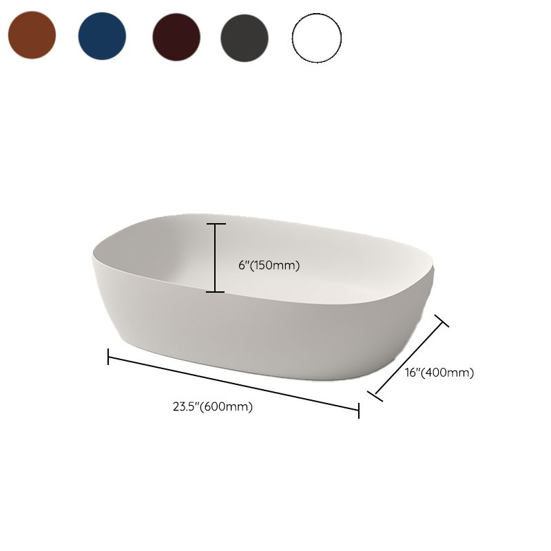 Modern Vessel Bathroom Sink No Craftsmanship Resin Wash Stand