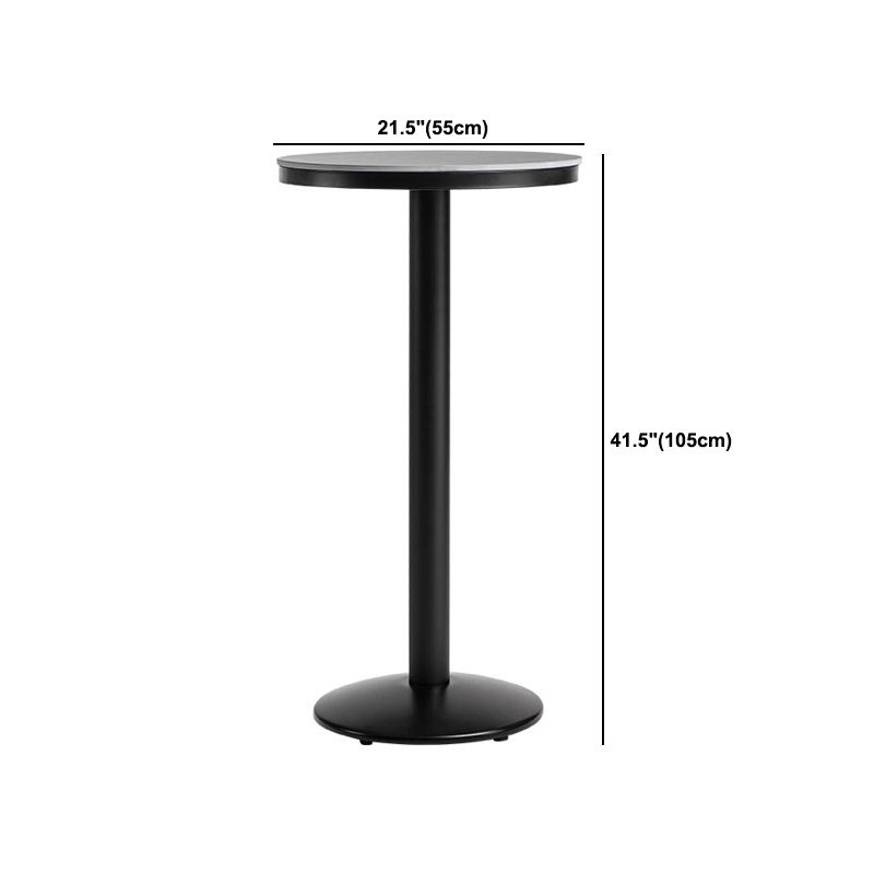 Industrial 1/2/3 Pieces Round Bar Table Set Sintered Stone Bistro Set for Home Use