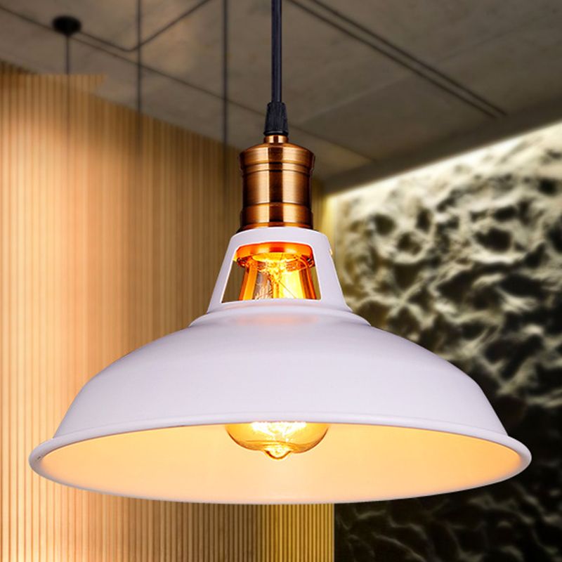 Lampada in ferro battuto a sospensione industriale a sospensione retrò per caffettiera