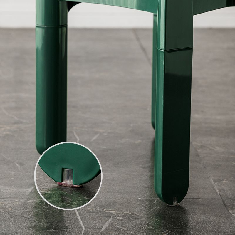 Modern Open Back Side Chair Plastic Indoor Armless Chair for Dining Room Bedroom