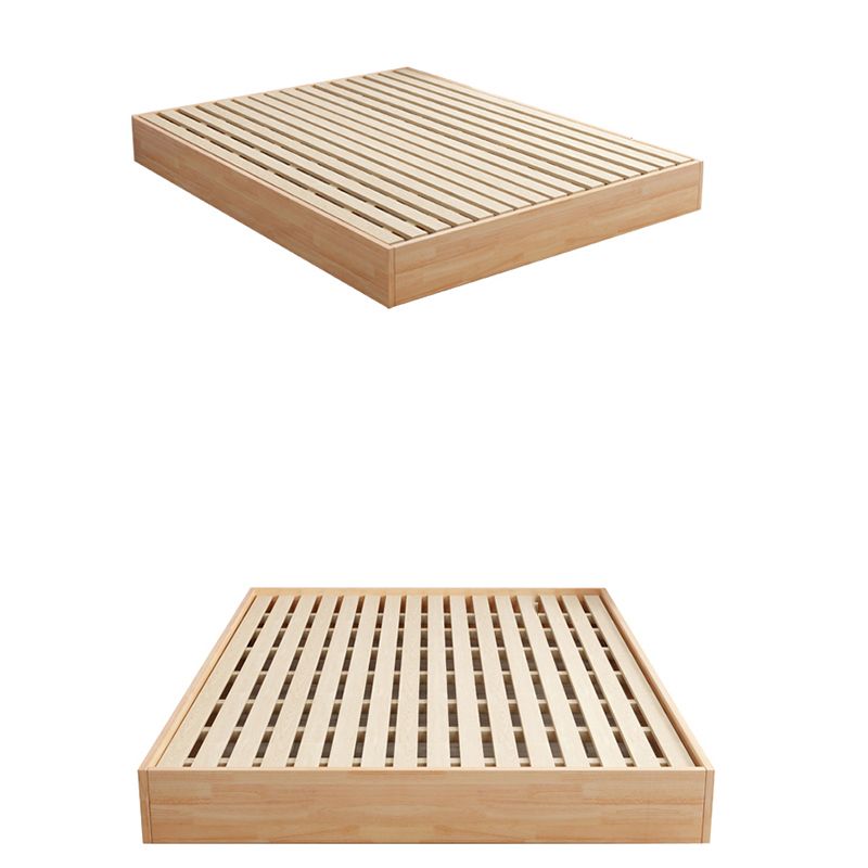 Mid-Century Solid Wood Modern Platform Bed Solid Color Platform Bed Frame