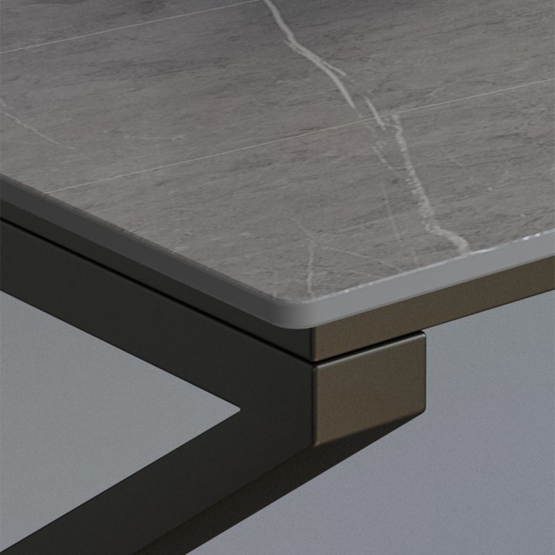 Stone Industrial Writing Desk Rectangular Gaming Desk for Home