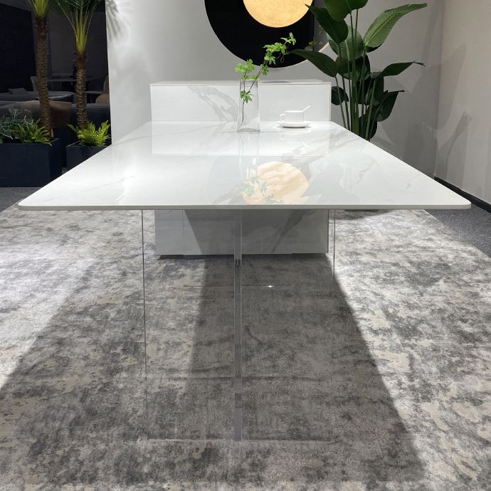 Minimalist Acrylic Dining Table Sets 1/4/5 Pieces Home Table and Chairs