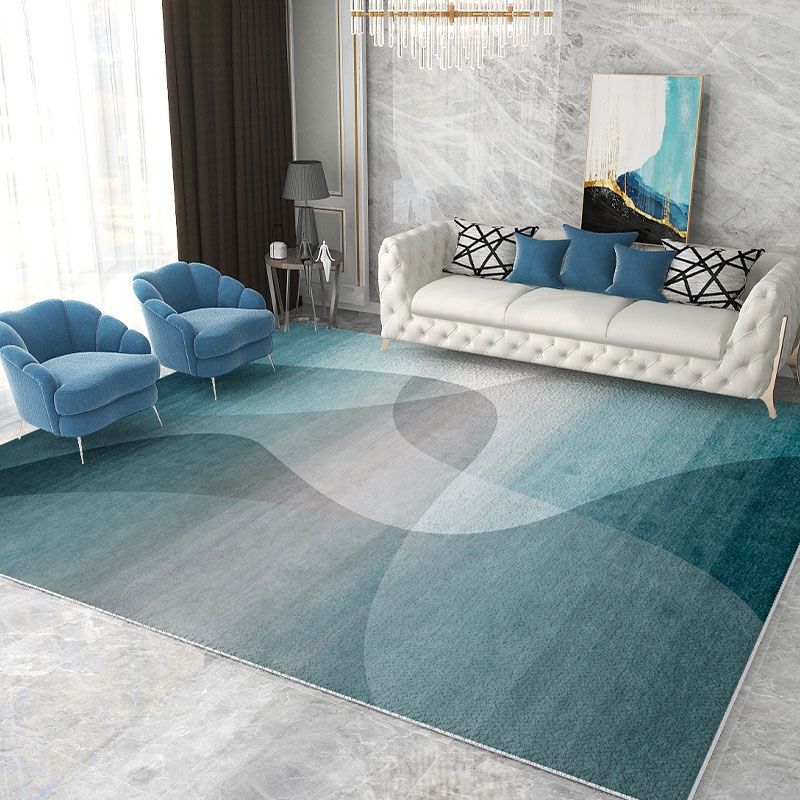 Simplicity Washable Carpet Modern Area Rug Polyester Stain Resistant Area Rug for Home Decor