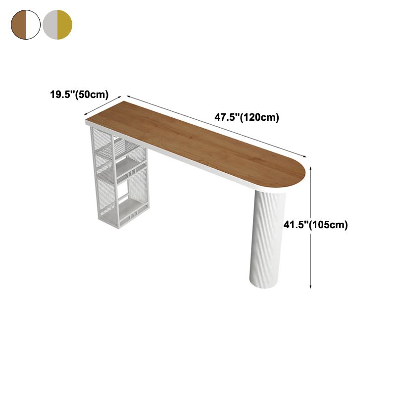 Mesa contemporánea de la barra de madera de pino Forma gratis Mesa de vinos para el patio