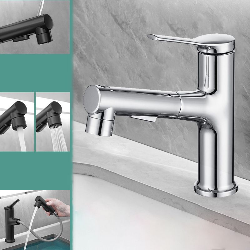 Modern Sink Faucet Solid Color Brass Centerset Lavatory Faucet for Bathroom