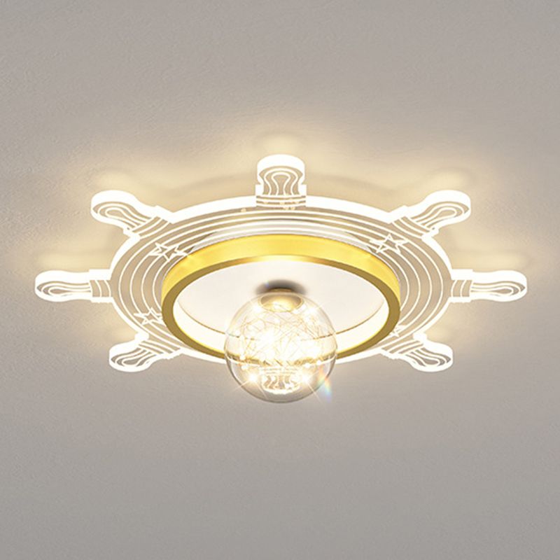 Metal Shaded Ceiling Mount Light Fixture Nordic Style LED Ceiling Lamp
