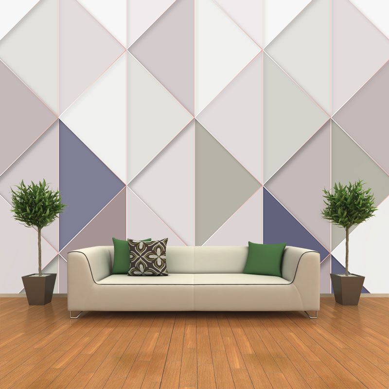 Environment Friendly Resistant Mural Wallpaper Geometry Sleeping Room Wall Mural