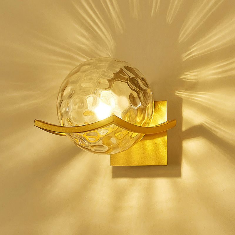 Lámparas de pared de bola de estilo modernas de vidrio 1 lámparas de pared ligeras
