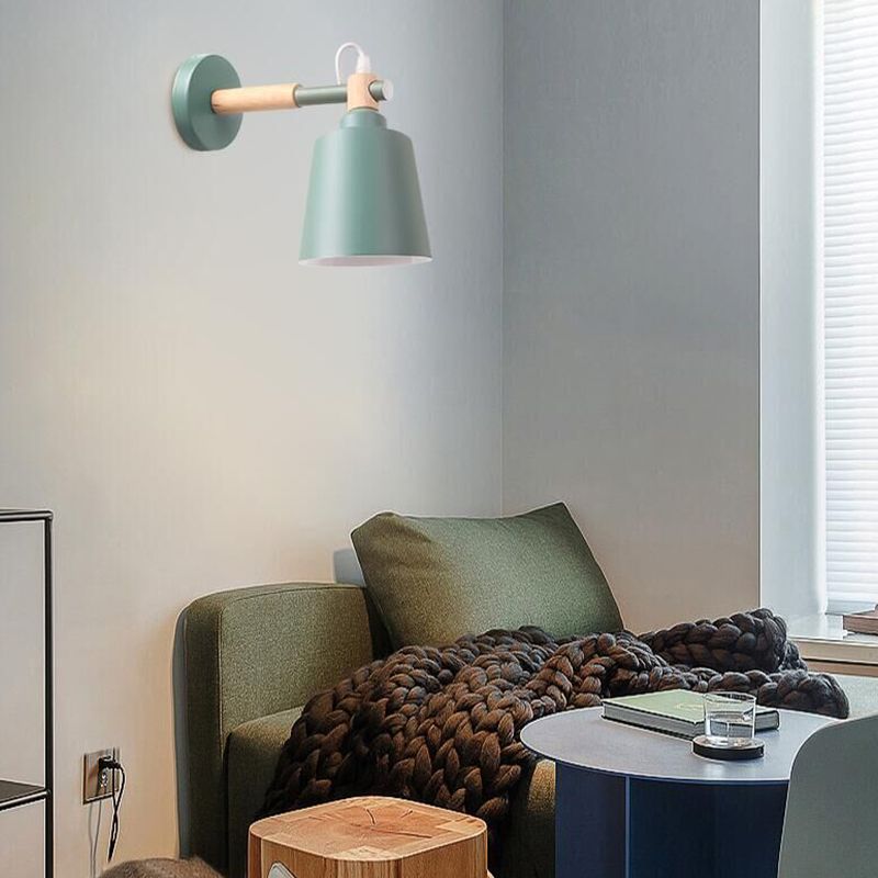 Modern Style Flared Wall Mounted Lamps Metal 1 Light Wall Lighting Ideas