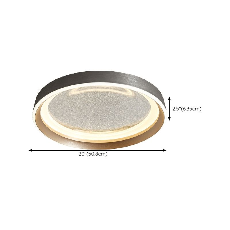 LED Modern Metal Flush Mount Circle Shape Ceiling Light with Acrylic Shade for Passage