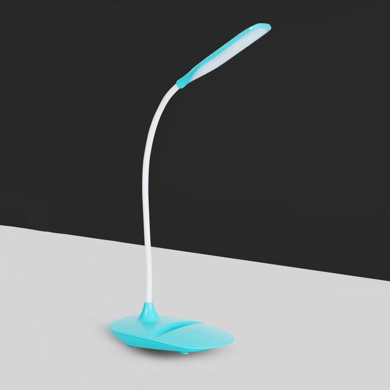 Blue/Pink/White LED Desk Lamp Contemporary Style Plastic Table Lamp for Bedside Study